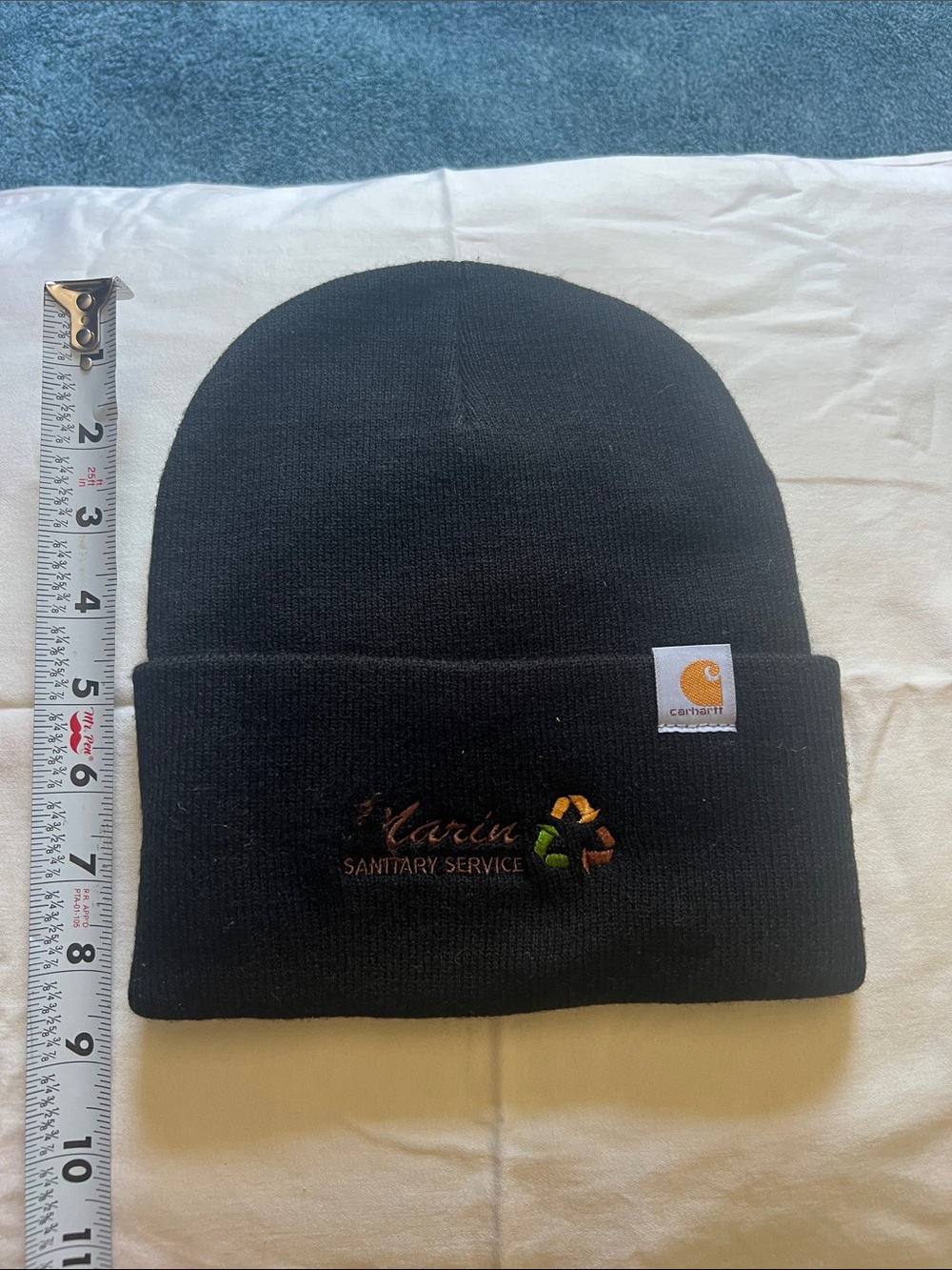 Carhartt Black Beanie with Embroidered Logo